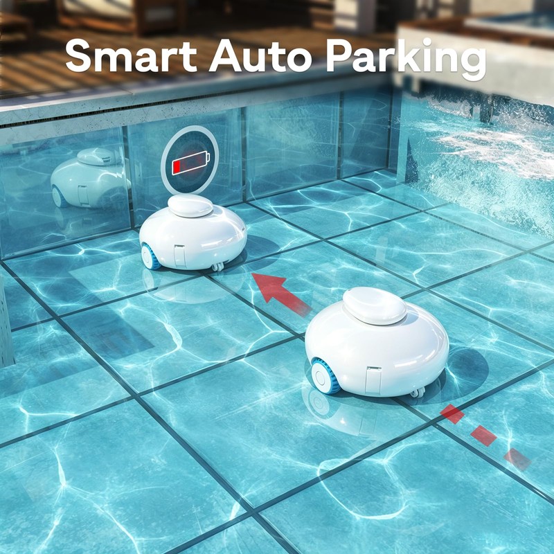(2026 NEW) AQUVII Cordless Robotic Pool Vacuum, Dual-Layer Filtration