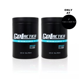 REV320 Gelactica Gel 32oz pack of 2 Hair Gel for Men - Organic Ingredients - Water Base