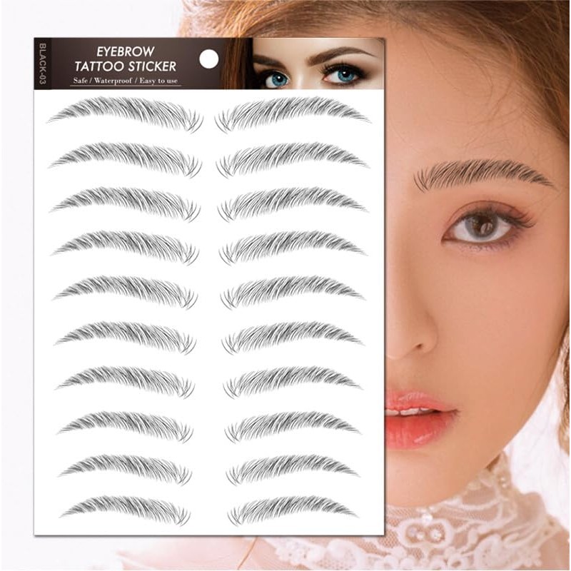 BREYLEE Eyebrow Tattoo Stickers Eyebrow Permanent Makeup Stickers Eyebrow Stickers