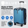 BlueSea Suitcase Carry Case Double Casters Hook Function Cup Holder