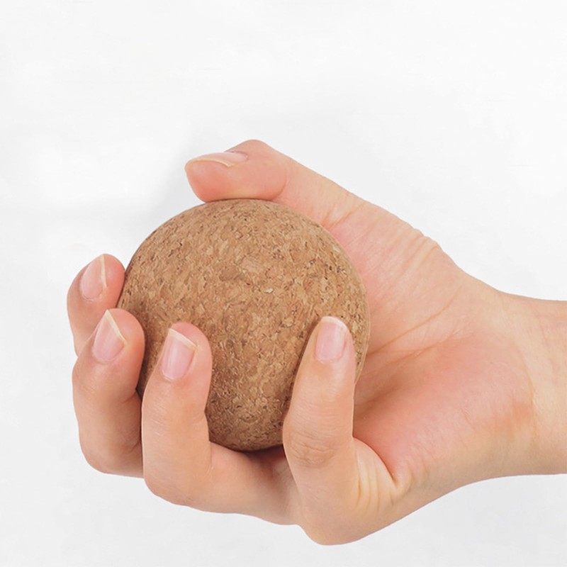 Priaora 2pcs Cork Massage Bal with Bag, Yoga Cork Ball