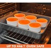 Koluti 6-Pack Nonstick Silicone 4oz Ramekins with Lids, Oven Safe
