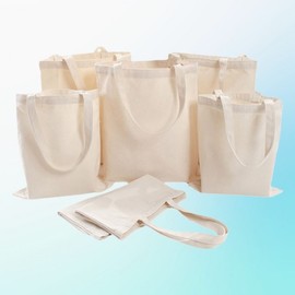 DIY Vertical Eco-Tote Bag for Art Painting Vertical White Eco-Tote Bag 3ea