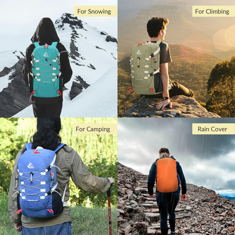 Bseash - Mochila impermeable de 40 l con cubierta de