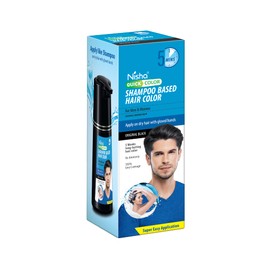 Nisha Quick 5 Minutes Hair Color Shampoo Dark Brown 180ml | 5 Weeks Long Lasting Shampoo Hair Colour For Women And Men