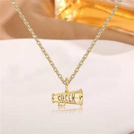 Cheer Necklace for Women Coach Mom Cheerleading Gifts Necklace 14K Gold Plated Dainty Cheer Team Pendant Charm Sports Cheerleader Jewelry Gift (Horizontal)