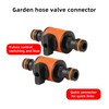Amazleer 2 Pcs Garden Hose Connectors, Double-Tap Nozzle Valve for