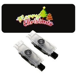 2PCS Juoar car Door Lights Compatible for Challenger 2015-present Courtesy LED Ghost Shadow Light Projector Lamps car Door Light Projector Lights Accessories (Merry Christmas)