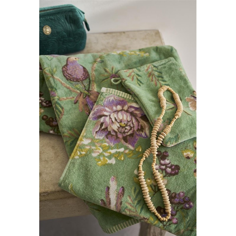 Pip Studio Secret Garden Shower Towel Green 70 x 140