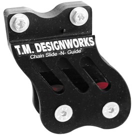 TM Designworks ATV Chain Guide With Dual Rollers Black
