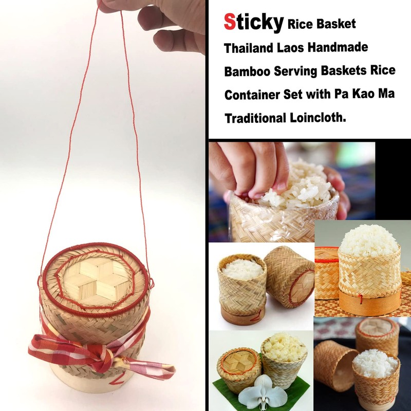 GoldleafKing Pack of 2 Small Sticky Rice Basket Size 3.5