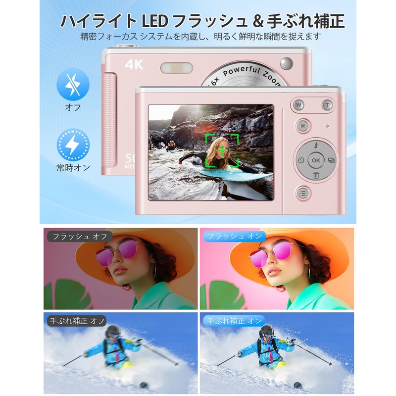Digital Camera (UHD 4K Video Recording, Upgraded True 50 MP