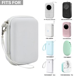 Case Compatible with Phomemo D30 D35 M02/ M02S/ M02 for NELKO Label Maker, for NIIMBOT for JADENS for Memoking for SUPVAN Labeler Sticker Storage Holder Tape Paper Roll(Box Only)(White)