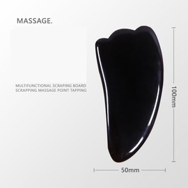 LHYILSWQ Moon-shape Facial Gua Sha Tools Guasha Tools Hot Massage Stones Natural Rock Spa Massagers Stones for Women&Men