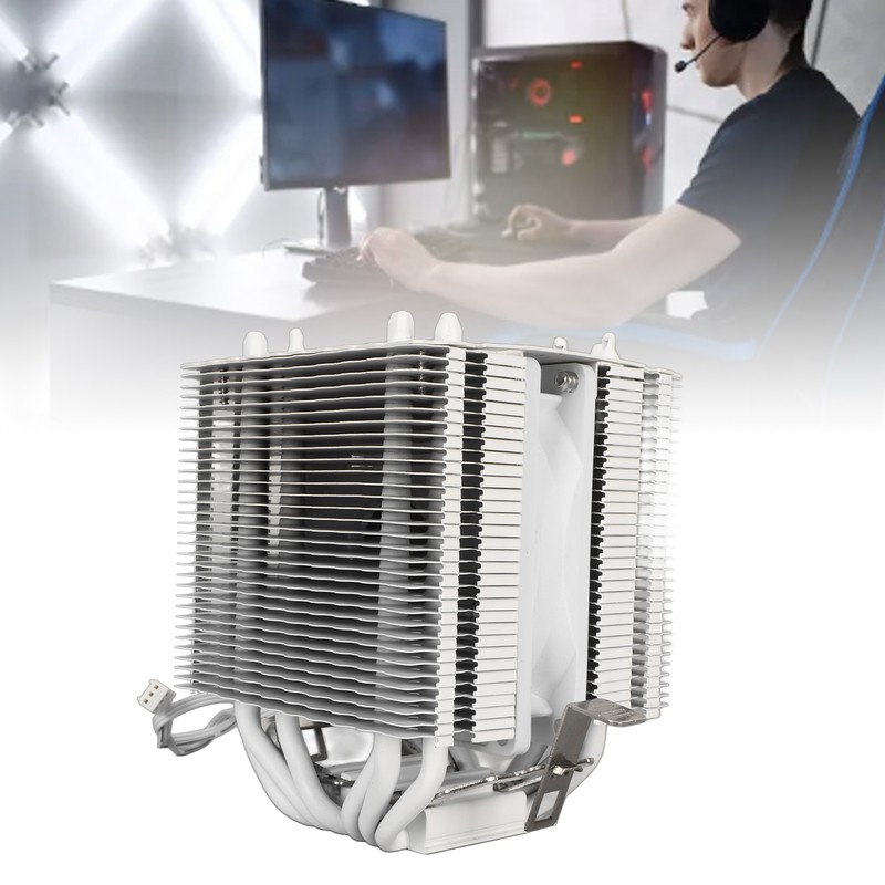 CPU Air Cooler 3.5in Dual Tower 6 Heat Pipes 3pin