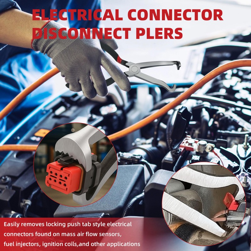 Electrical Disconnect Pliers, Connector Separator 8in Automotive Tools Electrical Connector