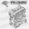 Right Engine Mount (Hydro) Febest FM-CB4RH Oem 1430066
