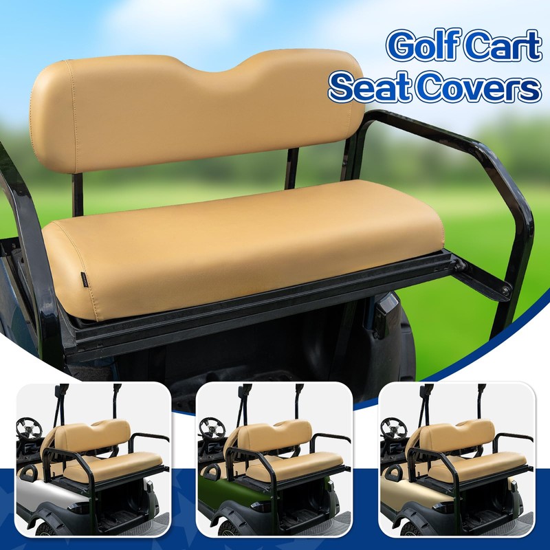 NOKINS Golf Cart Waterproof Rear Seat Covers,Smooth and Simple,No Stapler