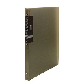 Collectible Binder Collection Pocket Binder, Thin A4-L, 4 Holes, Gray F-1044-GY