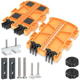 Featherboard for Table Saws, Router Tables & Band Saws – Kickback Prevention & Precision Feed Control Accessory for Safer Cutting Woodworking Tools – Dual-Leg Base with Flexible Arms Yellow & 2Packs