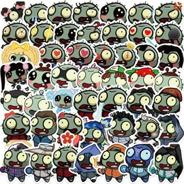 Zombie Sticker 50 Pcs Vinyl Cartoon Horror Zombie Stickers for Water Bottle Skateboard Laptop Scrapbook Phone Helmet Bike Car Luggage Computer,Waterproof Cute Funny Meme Sticker for Teens Kids Boys