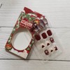 Bufenia 24 Pieces Christmas Nails Short Square Red False Nails