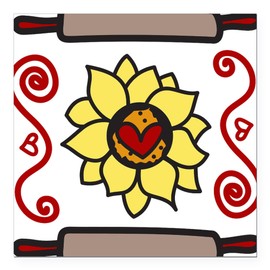 CafePress Rolling Pins Square Car Magnet 3 X 3 Square Car Magnet, Magnetic Bumper Display