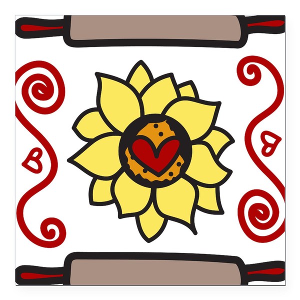 CafePress Rolling Pins Square Car Magnet 3 X 3 Square