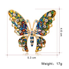 FAIRYGATE Brooches Vintage Butterfly Lapel Brooch Pin Sweater Scarves Shawl Dress Jackets Suit Corsage Decoration Delicate Jewelry Gifts for Women, B2711
