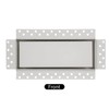 Zion 4" x 10" Flush Mount Stainless Steel White Wall