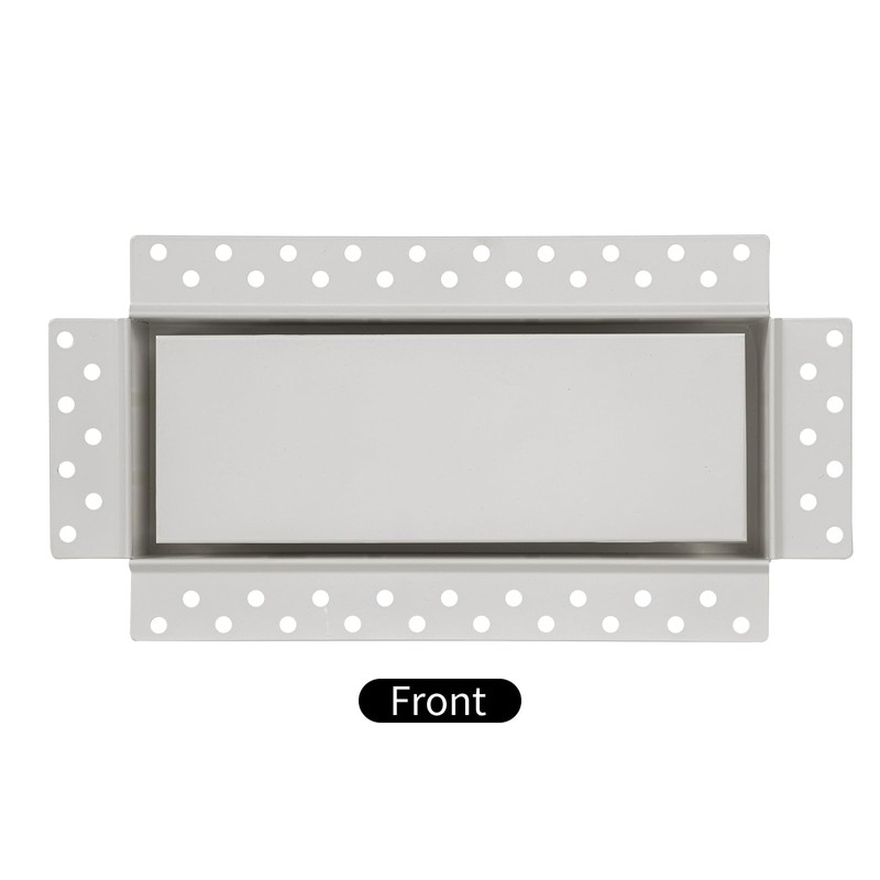 Zion 4" x 10" Flush Mount Stainless Steel White Wall