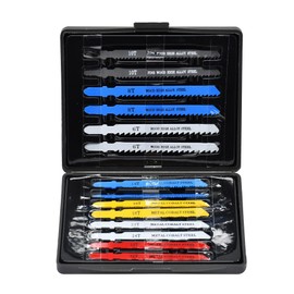 Dapetz ® 14 Pcs Jigsaw Blades Set Assorted T-Shank Reciprocating Metal Plastic Wood Saw Blades Fast Cut Steel Jigsaw Compatible with All Bosch Dewalt Makita Milwaukee