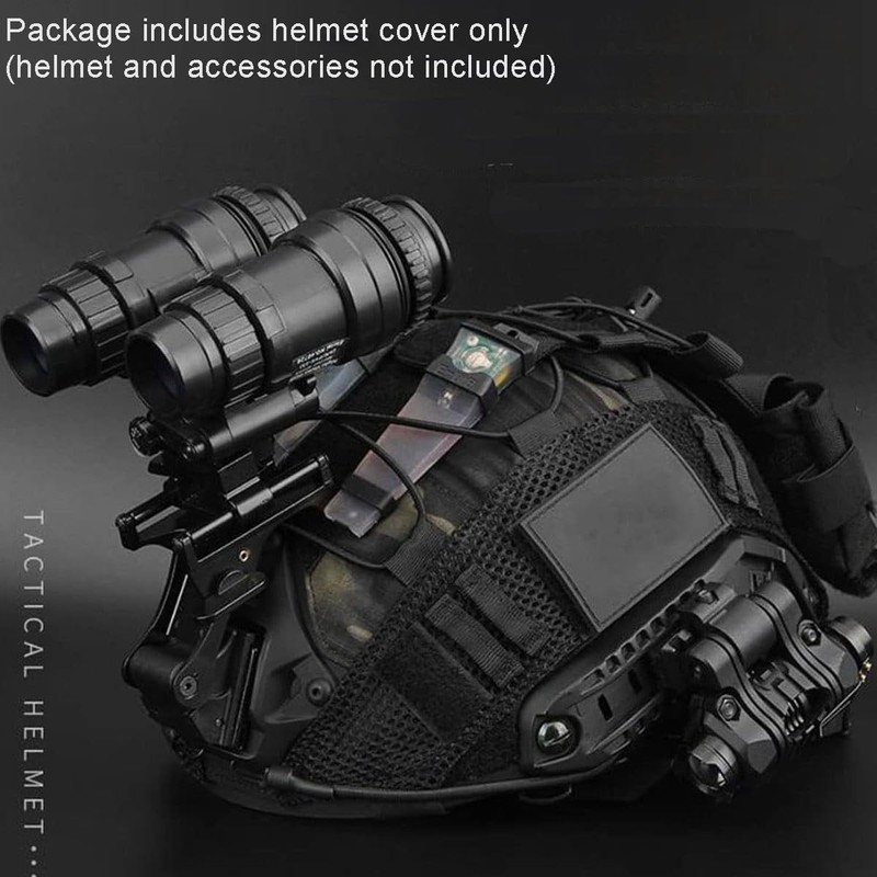 Black Multicam Camouflage Tactical Fast Helmet Cover for Airsoft Combat