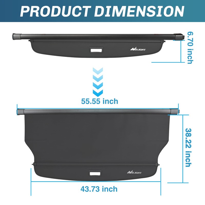 Nilight Trunk Cargo Cover for Jeep Grand Cherokee L 3