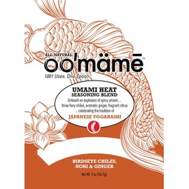 OO'mämē Umami Heat Seasoning Blend (2 oz Pouch) - Premium Mix Powder of Umami, Chiles, Ginger and Citrus - Japanese Style Condiment - Made in the USA - Vegan, Gluten-Free, Keto