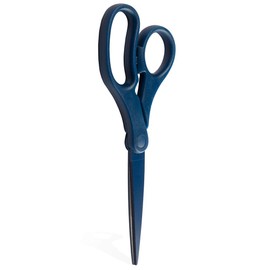 JAM PAPER Multi-Purpose Precision Scissors - 8 Inch - Navy Blue - Ergonomic Handle & Stainless Steel Blades - Sold Individually