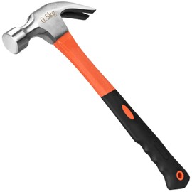16oz Claw Hammer, Straight Rip Claw Hammer, Fiberglass General Purpose Claw Hammer with Smooth Face & Non -slip Grip(16oz Claw Hammer)