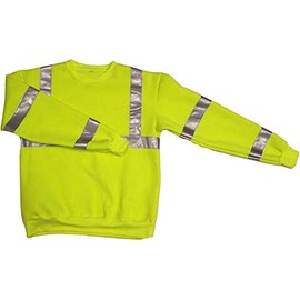 ArmorCrest ANSI Class 3 High Visibility Safety Sweat Shirt Lime Green (3XL)
