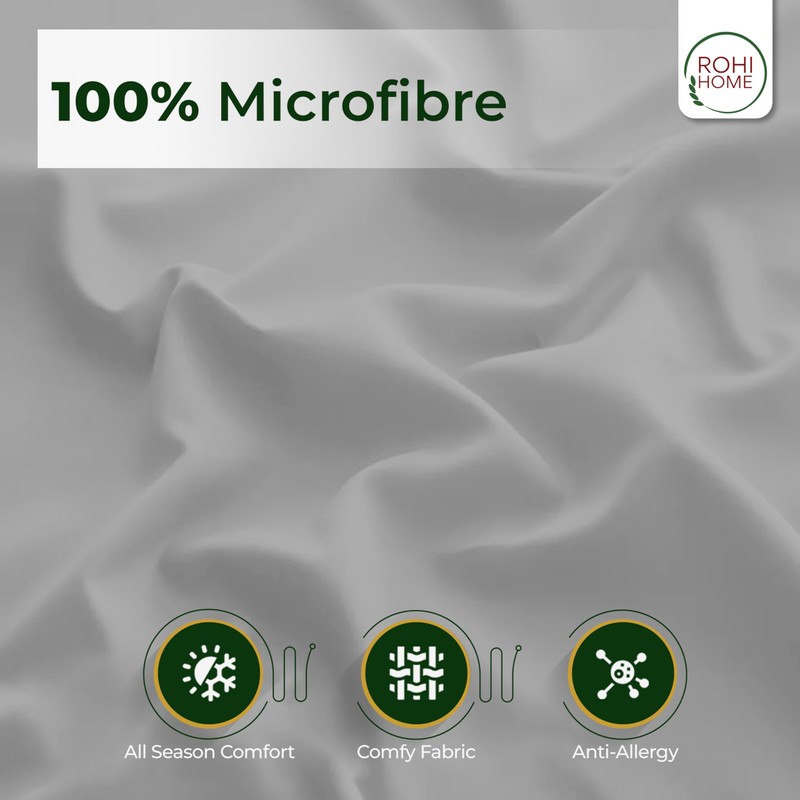 Rohi 25cm Deep Microfibre Fitted Sheet Double Bed – Comfy