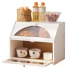 BMOSU Bamboo Bread Box for Kitchen Bread Storage And Organizer