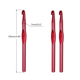 HEYLEAYAR 8mm Aluminum Crochet Hooks 14PCS, Aluminum Crochet Needle Size M, Crochet Hooks Bulk for Knitting Craft Yarn Contribute to Beginners