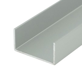 Outwater Satin Finish 1-3/8'' Inside Dimension Aluminum U-Channel 36'' Length (Pack of 4) Alu578-S C-Channel
