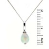 Ivy Gems 9ct White Gold Opal Tear Drop Pendant with