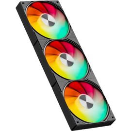 upHere gaming U3KC3 ARGB All-in-One PC Fan, 4-Pin PWM ARGB 3x120mm Case Fan, High Performance Cooling 1650 RPM Hydraulic Bearing Computer Fan, 25dB(A) Quiet Fan for PC Case CPU Cooling - Black