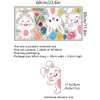 Happy Bunnies Easter Glass Window Clings Wall Decals Stickers Egg