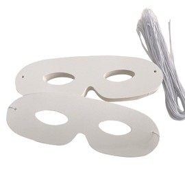 RmKbe 40Pcs Die Cut Paper Masks Half Face Masks DIY White Blank Mask Masquerade Masks Cosplay Dress Up for Kids