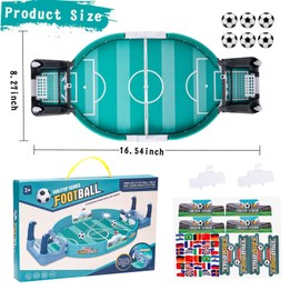 Zocipro Table Football Game, Mini Tabletop Football Game Toy with 6 Footballs, Desktop Interactive Soccer Game Toy Christmas Party Gift Family Football Game Toy for Kids Adults