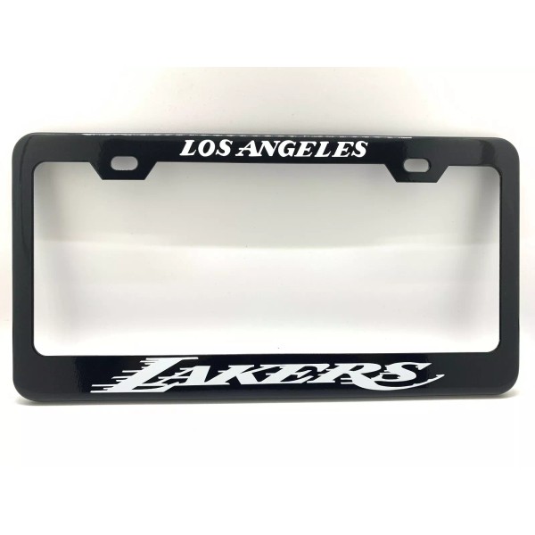 none Los Angeles Lakers Black License Plate Frame, Custom Made