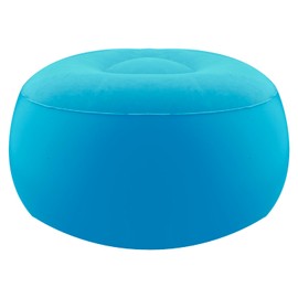 VFM e-Store - Inflatable Foot Stool Easy, Durable, Pack Away, Easy, Durable, Comfortable, Lightweight, Festivals, Hiking, Picnics, Outdoor Living, Water Resistant - 55cm X 50cm Blue X 1