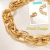 ACEDRE Gold Chain Jewelry Set Chunky Necklace Bracelet Sets for